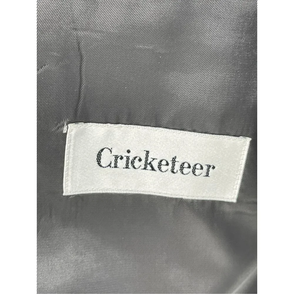 Cricketeer Suit Jacket Sport Coat Blazer Men‎ Size 50R Gray Wool